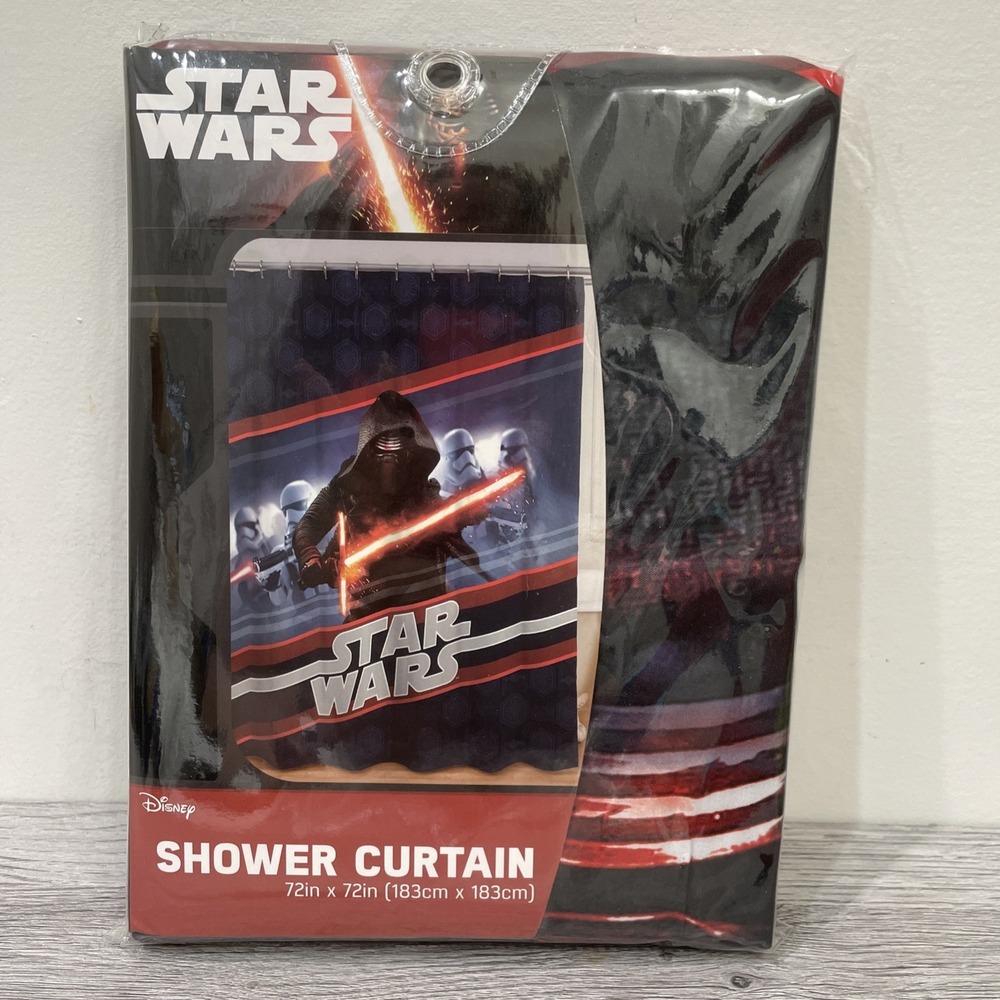Disney Star Wars shower curtain 72" X 72" NIB